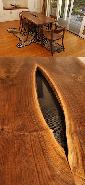 carbon fiber wood dining room table